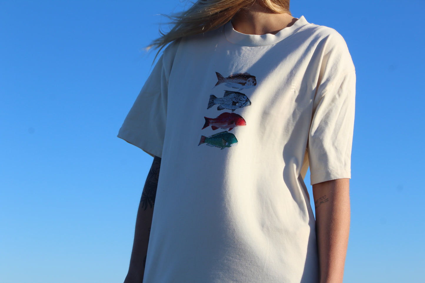 WA Fish Tee off white