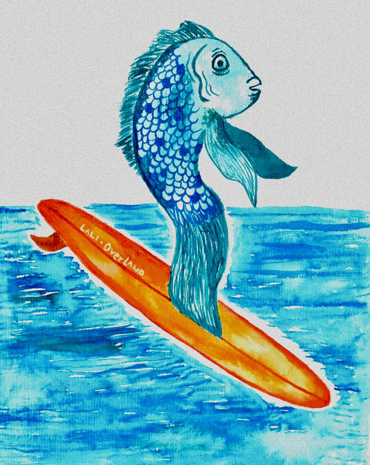 Surfing fish