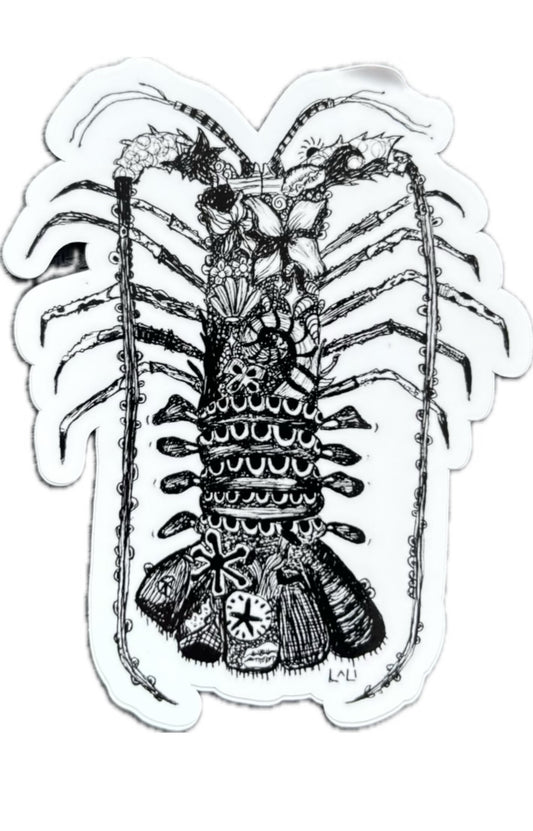 Floral Crayfish sticker